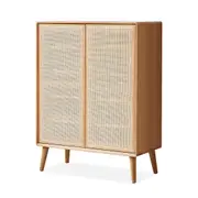 MIUZ 5 Layer Shoes Cabinet Storage Shoe Box Organiser Rack With Shelves Drawers Wardrobe Solid Oak