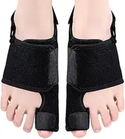 Bunion Corrector Big Toe Straightener Bunion Relief (Black, One size)