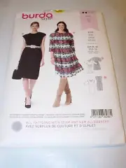 WOMENS UNCUT BURDA 6288 Sewing Pattern DRESS FLARE FITTED CAREER SIZE 8-18