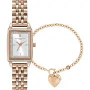 Olivia Burton Bracelet Watch & Charm Bracelet Gift Set in White/gold at Nordstrom One Size