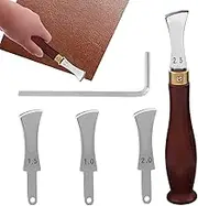 Leather Creasing Tool - Leather Crimping Gear Tool | Stainless Steel Edge Marking Craft Tool | Leather Crimping Gear with Wood | Handle for Tailors Wallets Purse Shoes Belts Working