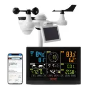 7 in 1 Color Wi-Fi Weather Station with Solar Sensor Indoor Outdoor Alerts