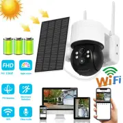 Waterproof WiFi IP Security Camera Solar Powered Wireless Home Battery CCTV Cam