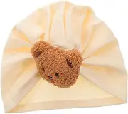 [SAFIGLE] Newborn Cotton Hat for Boys and Adorable Lightweight Headwear for Cap for Indoor and Outdoor Use Beige
