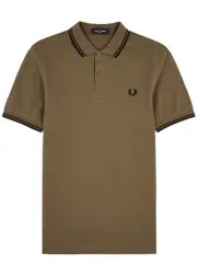 Fred Perry Logo-embroidered Piqué Cotton Polo Shirt - Brown - L L