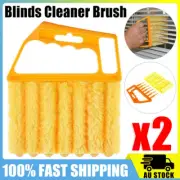 2x Hand Held Window Blinds Cleaner Brush Vertical Window Venetian Blind Duster