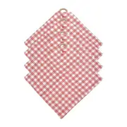 4PK Annabel Trends Muslin Security Blanket Baby Blankie 32x32cm Gingham Rhubarb