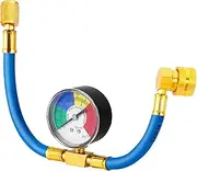 AOZBZ R134A AC Refrigerant Charge Hose, Lengthen 80cm/31inch Auto Car AC Recharge Hose Kit with Pressure Gauge 1/2 Acme Can Opener Tap Dispensing Valve, Car Air Conditioner Recharge Hose