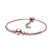 Pandora Rose Gold String Of Beads Slider Bracelet 587749C00-2