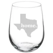Texas Home Stemmed 10oz / 20oz / Stemless Wine Glass
