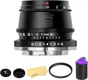 TTARTISAN 35mm F1.4 APS-C Frame Large Aperture MF Lens Compatible with FX Mount Cameras X-A1 X-A10 X-M1 X-M2 X-H1 X-T20 X-T3 X-T4 X -T100 X-T200 X-T30 X-PR00 1 XS100 etc (Black)