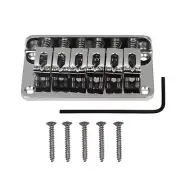 Chrome 6 String Guitar Fixed Bridge Metal Hardtail Bridges for Electric Guitar H