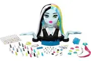 Monster High Frankie Stein Doll Head for Hair Styling with 65+ Accessories Including Wear Share Nails, Hair Ties, Barrettes Stickers
