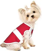 Danish flag print Dog Shirts for Small Dogs Stretchy T-Shirts Lightweight Tank Top Sleeveless Striped Vest
