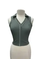 Travis Mathew Sip and Sea Moveknit Sleeveless Polo - Agave Green