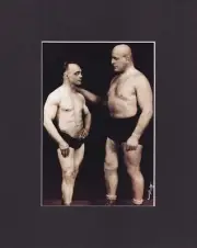 8X10 Matted Print Picture Vintage Male Muscle : Otto Arco & Stanislaus Zybysko