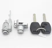 Ignition Switch Door Lock Barrel Button Keys, for Civic, 2006-2008 CRV Odyssey car Door Lock(2-Button Keys)