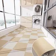Thickened Bathroom Floor Stickers, Self-Adhesive Waterproof Kitchen Bathroom Floor Renovation Remodeling Carpet Stickers(B,60cmx5m)