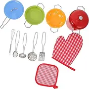 Milisten 1 Set Kitchen Simulation Cookware Kit Playthings for Boys Creative Imitation Cooking for Mini House Play