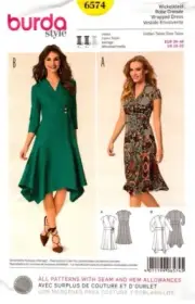Burda Sewing Pattern 6574 Burda Style Womens Dress Size 10-20