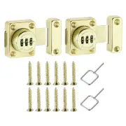 Combination Lock Keyless Password Latch Lock for Cabinet(Pack of 2, Gold)