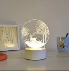 3D LED Night Light USB Small Table Lamp Snow globe￼ US Seller￼