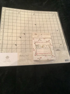 Anna Griffin Self Healing Cutting Mat 14x14" & Vellum Quote Strickers “NEW*