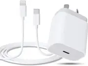 iPhone Charger, 20W USB C Charger with USB C to Lightning Cable, Apple iPhone Charger with iPhone Charging Cable, Charger for iPhone 14/13/12/11/X