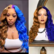 Brown Blue Long Body Wave Wig Synthetic Heat Safe Lace Front Wigs Glueless Party