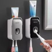 Wall-Mounted Automatic Toothpaste Dispenser Toothbrush Holder Set Bathroom Tools