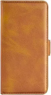[YKNIUFLY] Case for Motorola Edge 30, PU Leather Flip Folio Wallet Cover, with Card Slots, Case Cover for Motorola Edge 30.(Yellow)