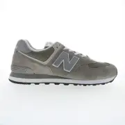 New Balance 574 XML574EVG Mens Gray Wide Suede Lifestyle Sneakers Shoes