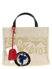 [Ferragamo] Ferragamo-Tote Bag S Borse A Mano Beige-Donna OS Beige