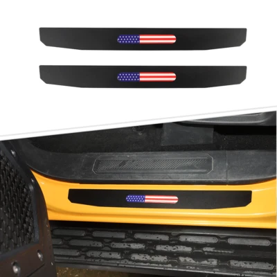 Aluminium Door Sill Protector Scuff Cover Accessories for Ford Bronco 2021-2023 (for: Ford)