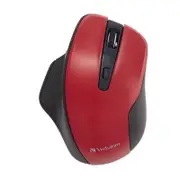 Verbatim Silent Ergonomic Wireless LED Mouse Red