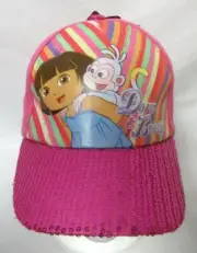 Dora the Explorer Toddler OSFM "Dora & Boots Glitter" Baseball Cap Hat E1 629