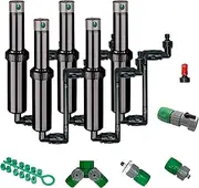 Quick-Snap QSK-74 in-Ground 5-inch Pop-up Adjustable Sprinkler 5-Pack with Quick Hose Connectors and Splitters