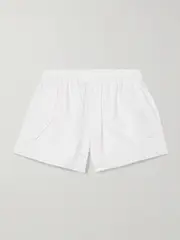 [WARDROBE.NYC] WARDROBE.NYC - Beach Cotton-blend Shell Shorts - White - x large x large White