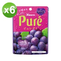 在飛比找PChome24h購物優惠-《甘樂 Kanro》Pure鮮果實軟糖-葡萄 (56gx6入