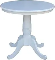 International Concepts Pedestal Table, White