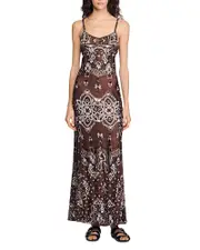 Sandro Bandanna Print Maxi Dress