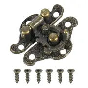 Hasp Clasp Latch Lock, 28 x 23mm Decorative Retro Toggle Latch, Bronze
