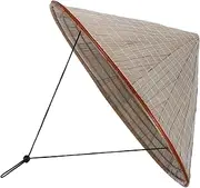 [HEALEEP] Vietnamese Conical Bamboo Hat for Women Sun Protection Cap Traditional Labor Hat for Outdoor Activities Tea Picking Fishing Stage Performance Light Yellow