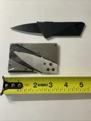 Stainless Steel Credit Card Pocket Knife Lot Of 2