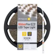 141250 RibbonFlex Tape Light, 30 LEDs/m 32.8 ft, 3000K,