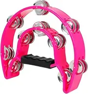 Mikinona Tambourine Percussion Instrument Portable Hand Bell Plaything for Festivals Parties and Coordination and Sound Perception for Birthdays and Sports Events