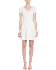Theory Anderz O. Dream A-Line Jersey Knit Dress Top Ivory P/XS Nwt $300