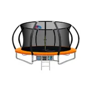 12 ft Everfit Trampoline for Kids Orange