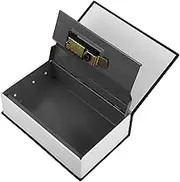 Book Safe with Combination Lock Portable Metal Dictionary for Jewelry Cash Coins and Valuables Compact Design for Home Office Use Black