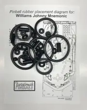 Williams Johnny Mnemonic Pinball Machine SILICONE / RUBBER Ring Kit